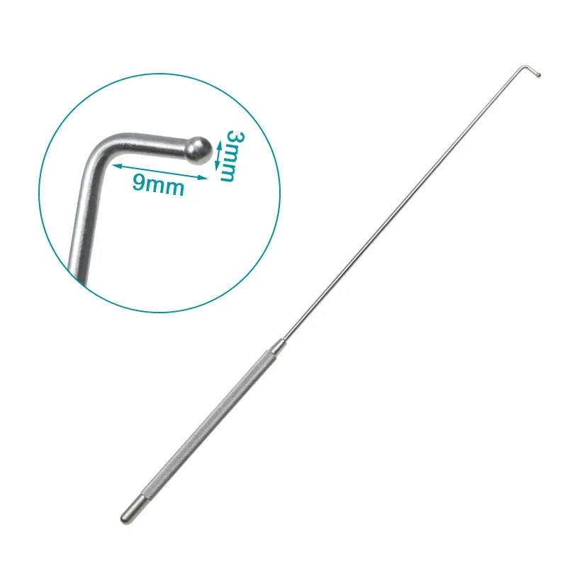 

Stainless Steel Nerve Root Probe Fine Head Cervical Lumbar Nerve Root Exfoliatorn Dual Channel Orthopedic Surgical Instrument