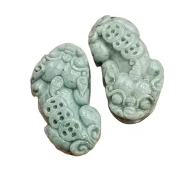 2 Style 100% Natural Type A Jade Jadeite Dragon Pi Xiu Feng Shui Coin Pendant