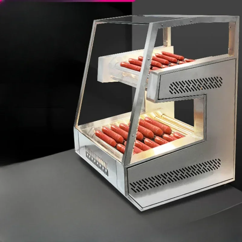 

Hot Dog Machine Fully Automatic Commercial Sausage Double Layer Convenience Store 304 Stainless Steel