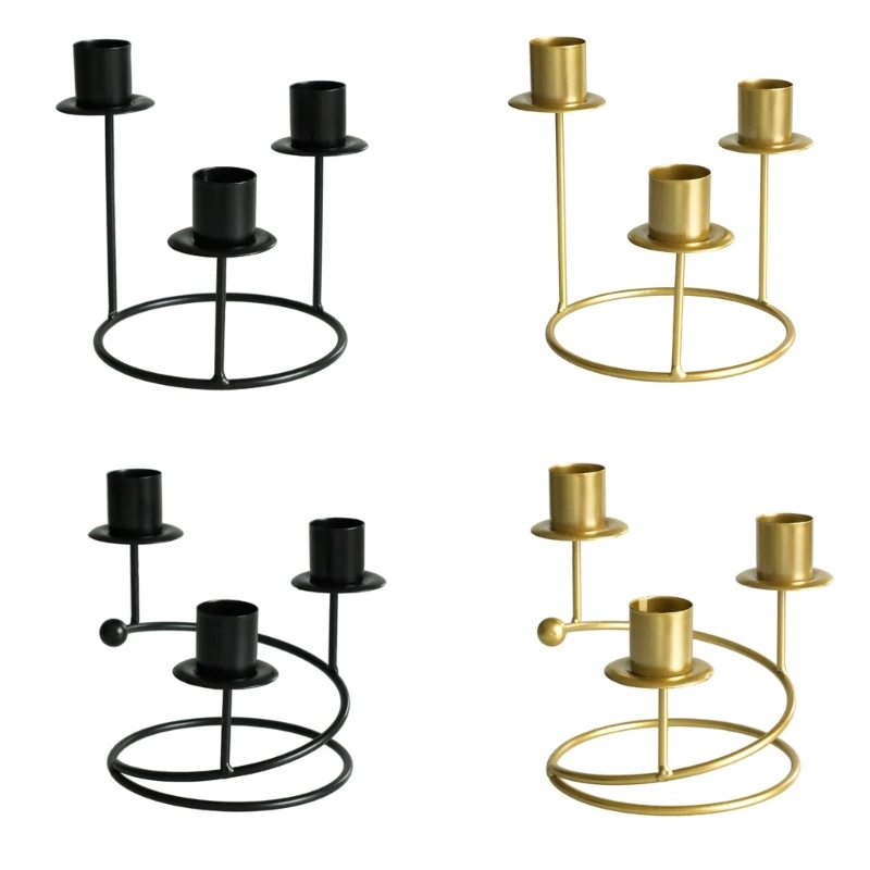 

3 Head Holder Nordic Metal Candlestick Holder Wedding Home Decorations