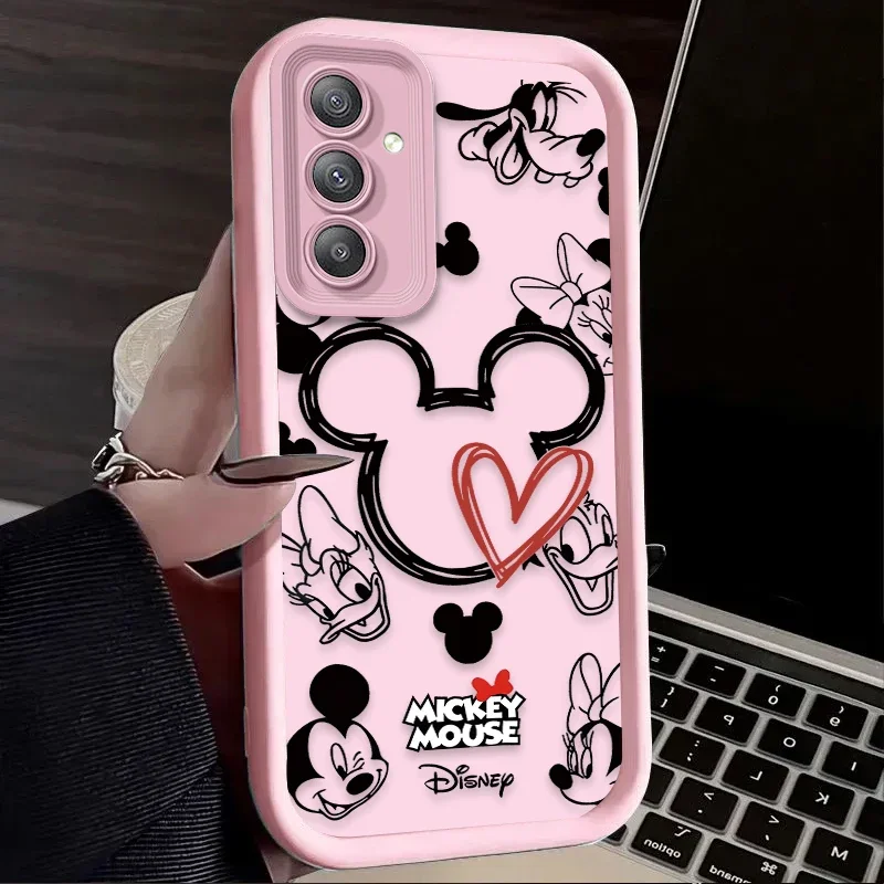 Cute Disney Mickey Minnie Phone Case for Samsung Galaxy S25 S24 S23 Ultra S22 S21 Plus FE 5G A54 A34 A14 A73 A53 A33 5G Cover - náhled 5