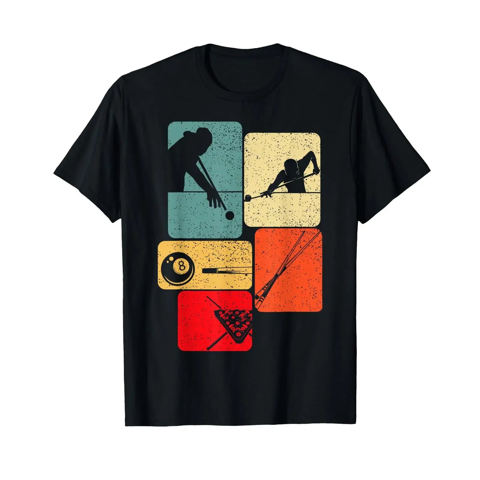 Billard Billiard Pool Snooker T Shirt vintage Washed Comfortable designer clothes Unisex Versatile Stylish Casual Soft homme