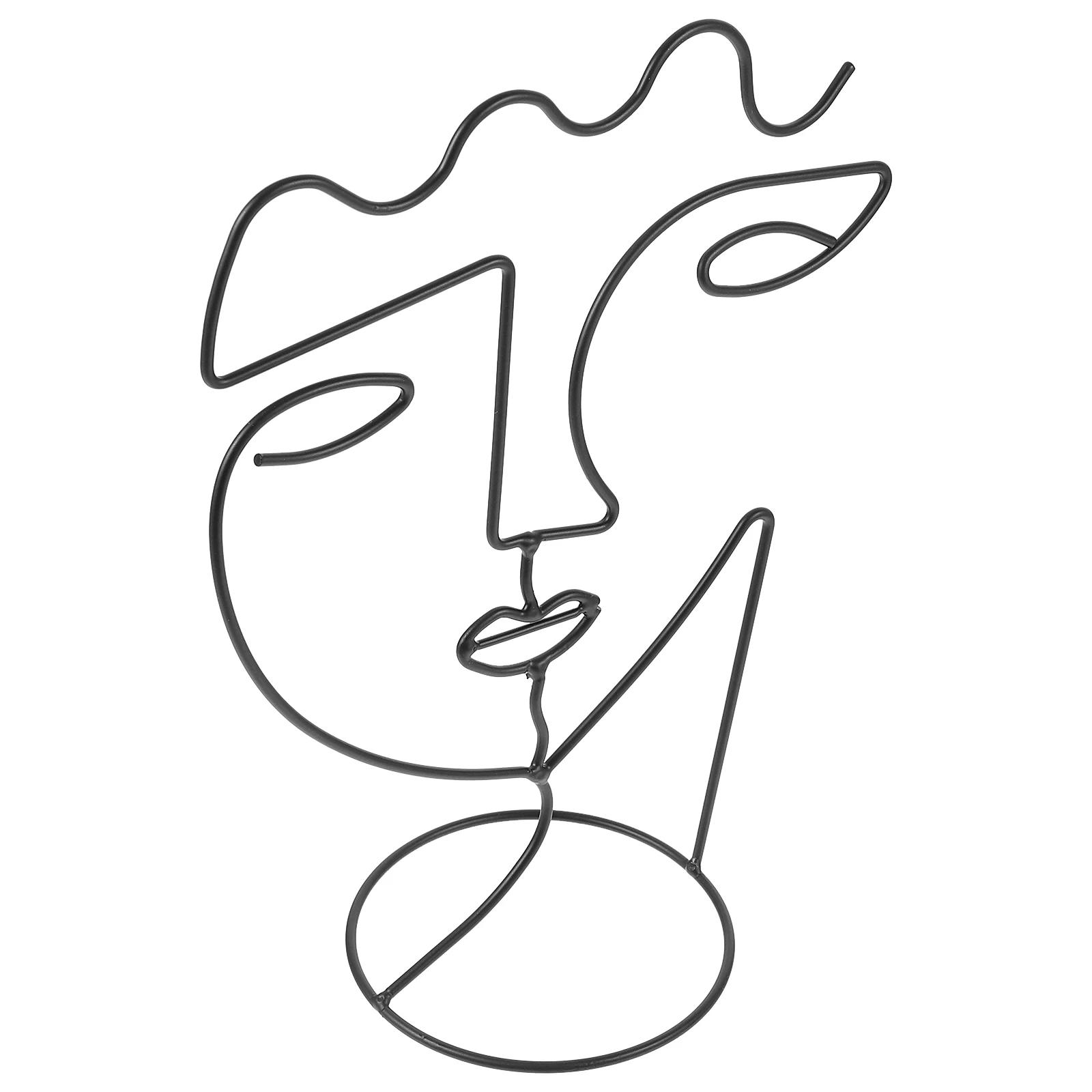 Nordic Abstract Iron Artist Face Desktop Metal Black Large Size Sieraden ganizer Rack Earring Display Home Storage Solution