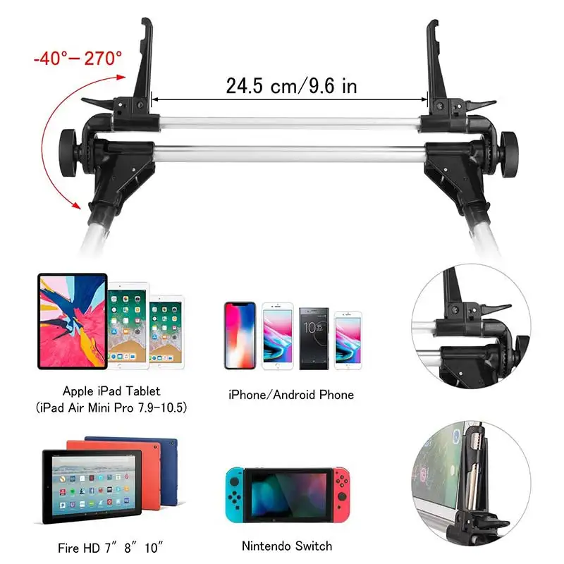 Auto Lock uchwyt na Tablet uchwyt podłogowy stojak na biurko leniwe łóżko uchwyt na Tablet do iPad air 2 4 5 mini Nexus 7