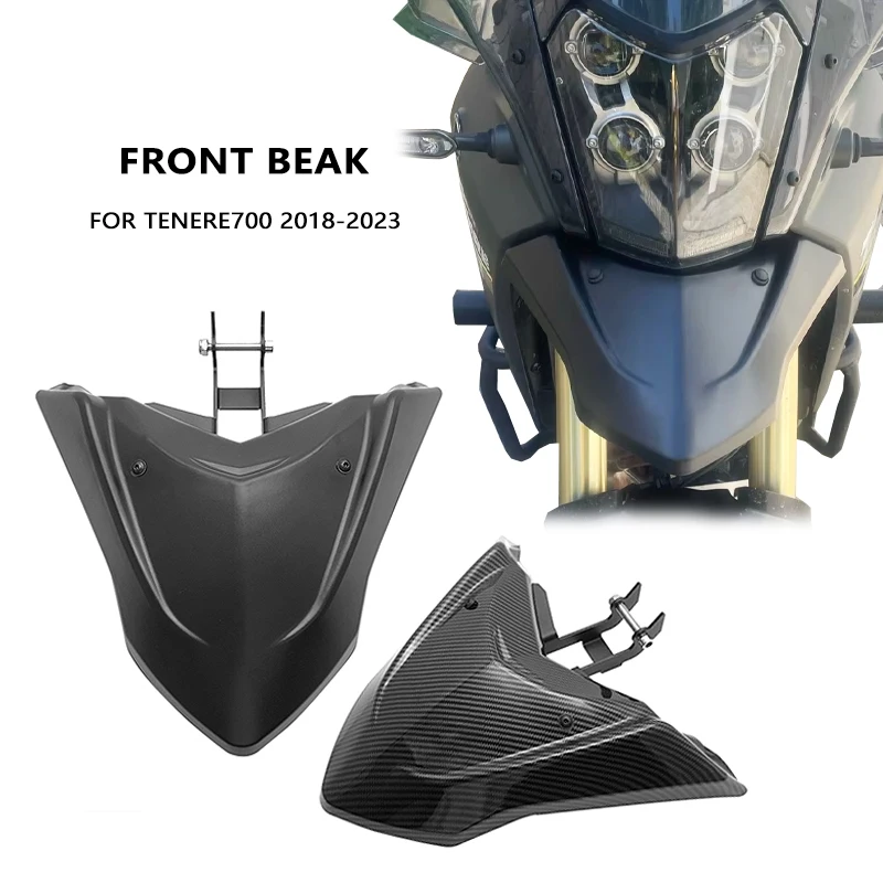 Tenere700 Carbon Black Front Fender Front Wing Fender For Yamaha Tenere 700 T700 XTZ700 T7 2018-2023 2022 Motorcycle Accessories
