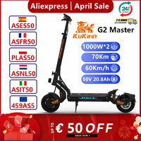 EU Stock Original KUKIRIN G2 Master Electric Scooter 2*1000W Motor 52V 20.8Ah Battery 60km/h Max Speed 70km Range Kickscooter