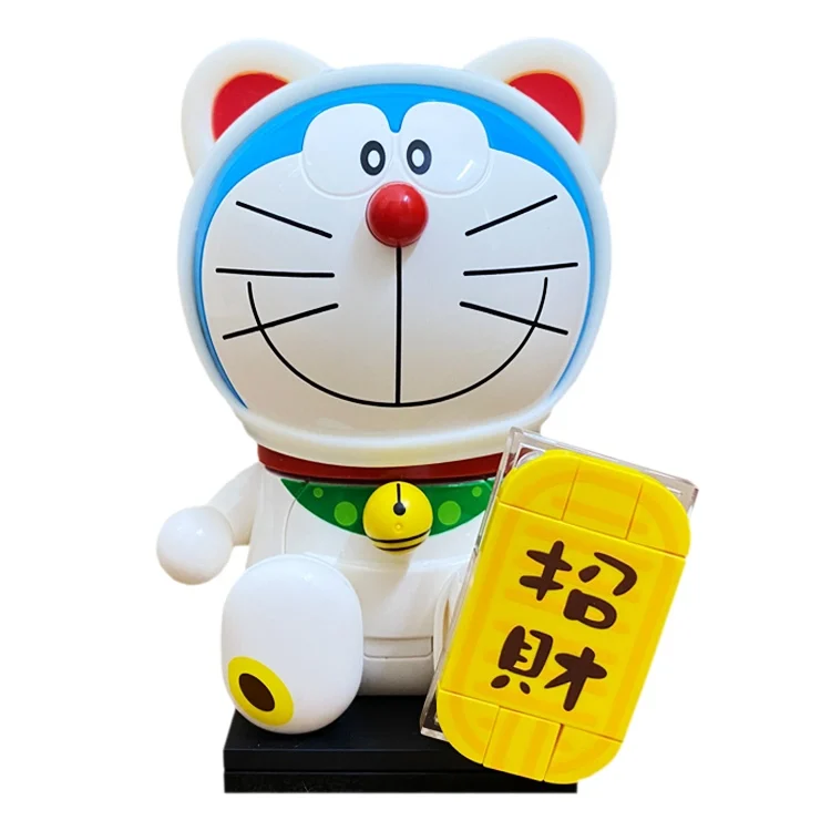 Keeppley 도라에몽 라운드 롤링 시리즈 KUPPY 빌딩 블록 로봇 고양이 우주 비행사 모집 돈 장난감 장식품 깜짝 선물