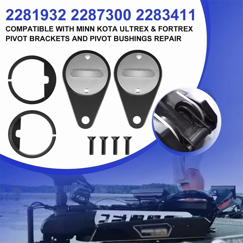 ANX 2281932 2287300 2283411 für Minn Kota Ultrex/Fortrex Trolling-Motoren Hinteres Drehgelenk-Kit Beseitigt Lärm- und Halteprobleme – Detail 4