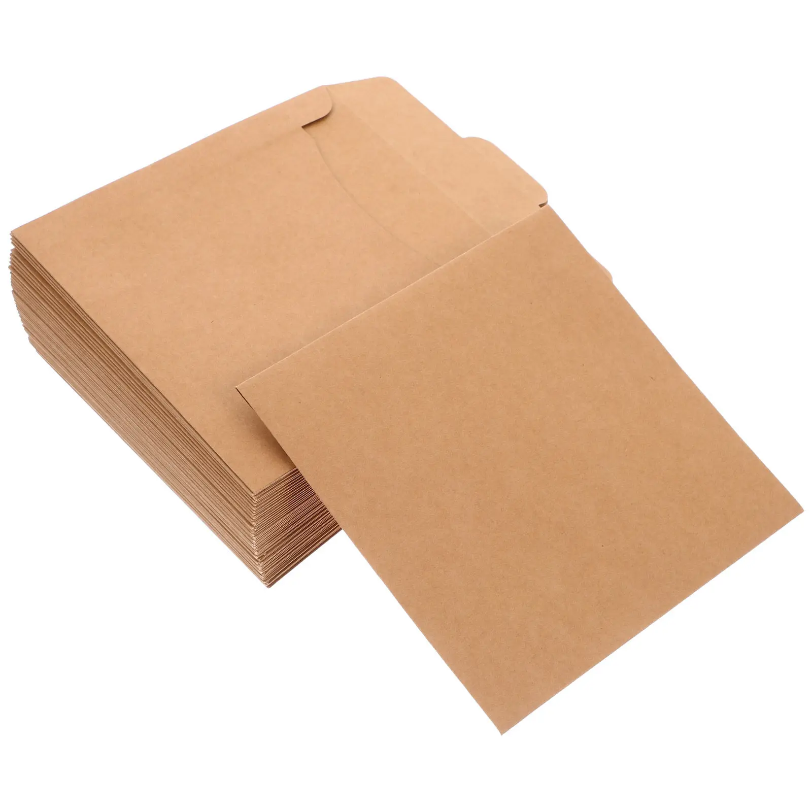 50Pcs Cd Bag Paper Vintage Sleeves Square Storage Case Holder for Dvd Cd Packaging Organizer Card Binder Sleeves