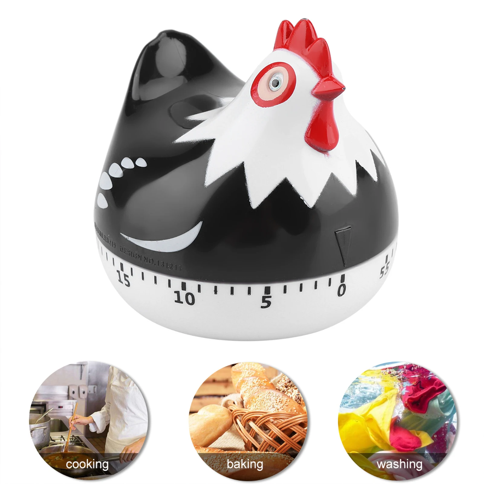 Chicken Pattern Countdown Kitchen Timer Reminder for Cooking Baking