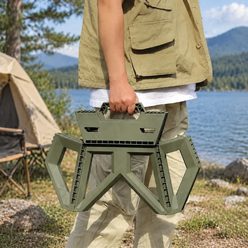 Portable Folding Seat for Outdoor Activities - Lightweight, Robust, and Long-Lasting Stool for Camping, Fishing, and Beach