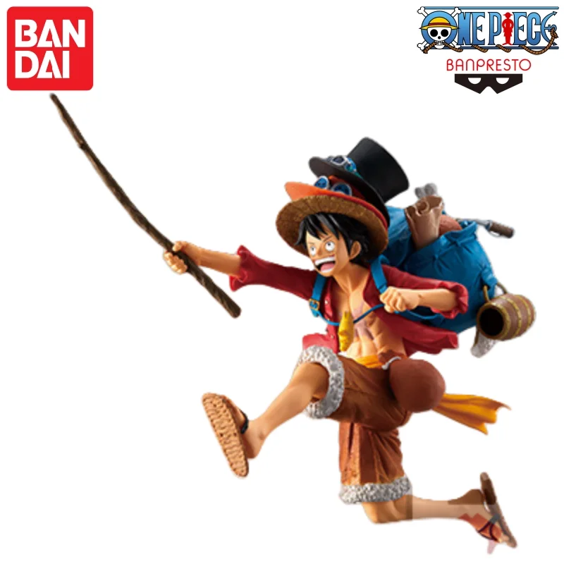 In Stock Bandai Banpresto Original One Piece Luffy Portgas D Ace Sabo Model Doll Brand New Boxed Action Figure Anime Characters