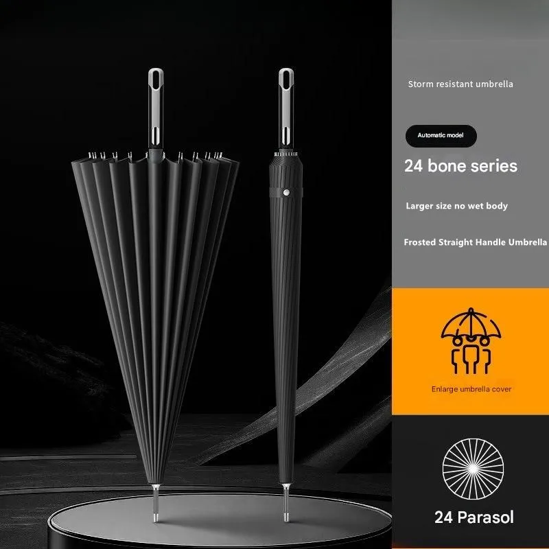 

Полностью автоматический зонт с 24 спицами и длинной ручкой, увеличенный, утолщенный, водонепроницаемый, для мужчин, для бизнеса, рекламы, гольфа, 2026 год