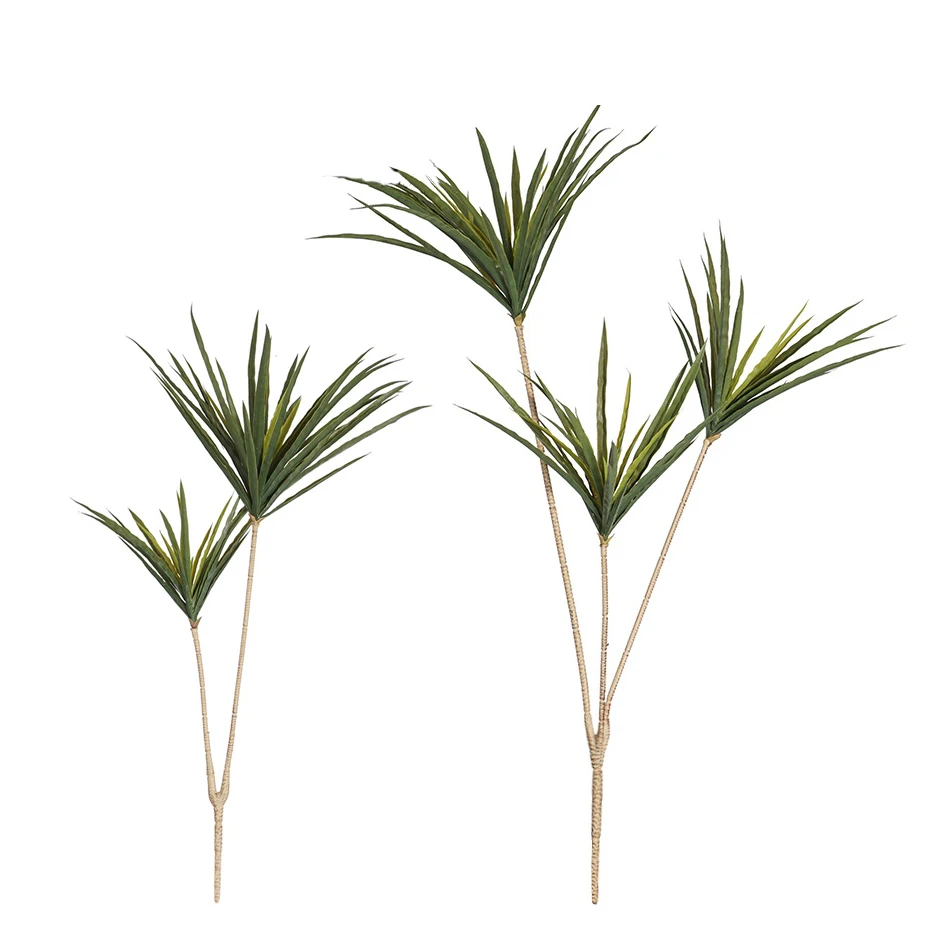 Aqumotic False Tree Green Plant Dracaena draco (L.) No Flowerpot 1pc Simulated Artificial Shrub Room Landing Decoration