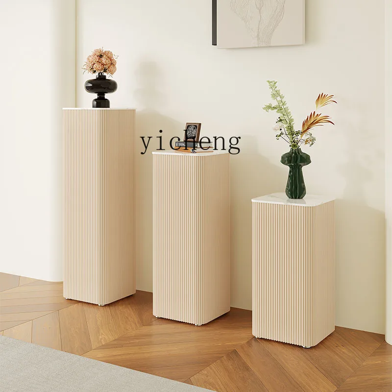 

ZYA Light Luxury Rock Plate Flower Stand Living Room TV Cabinet Side Mall Exhibition Hall High-end Flower Pot Display Stand