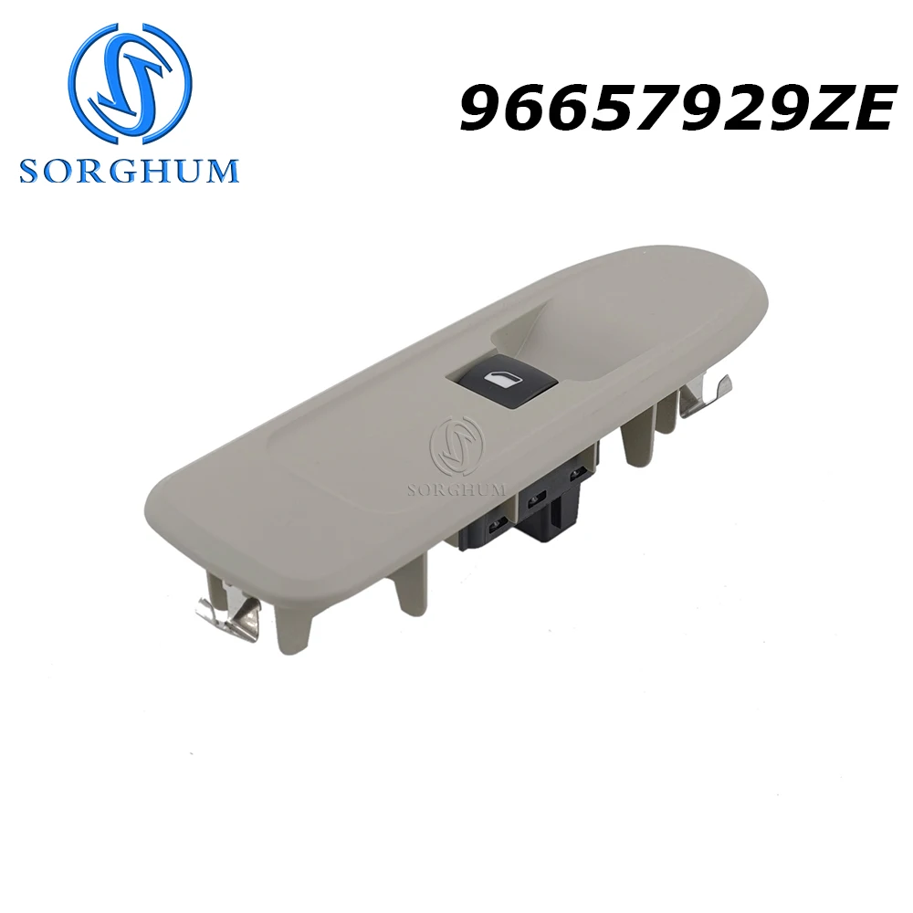 

SORGHUM 96657929ZE For Peugeot 208 308 2008 408 Citroen C5 Car Power Window Control Switch Passenger Side Single Button 4Pins