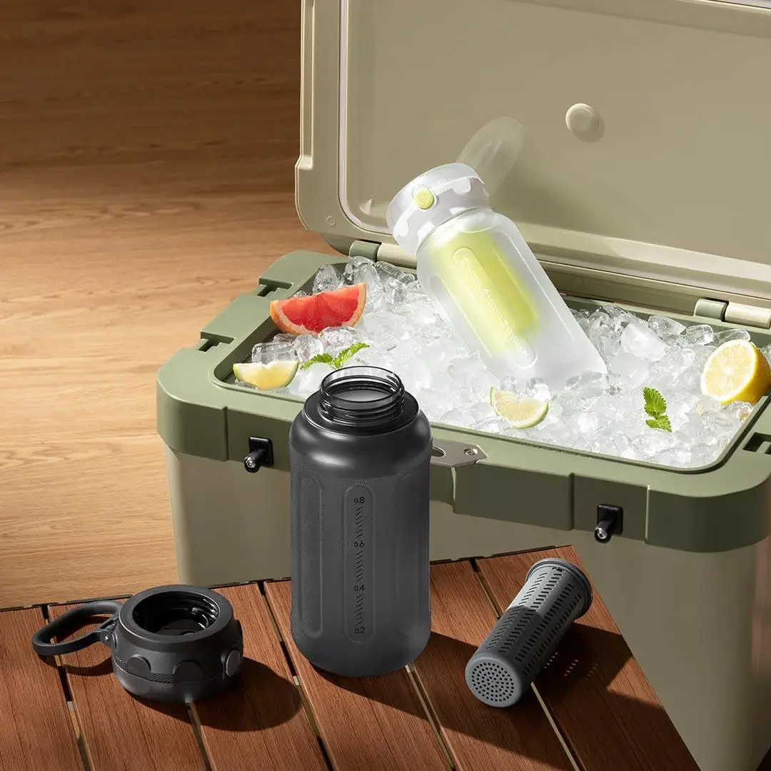 Xiaomi Mijia Sport Wasser Tasse 1L Sport Wasser Flasche Tragbare Reise Sicher Kunststoff Flaschen Für Training Sport Mischen Fitness Tasse