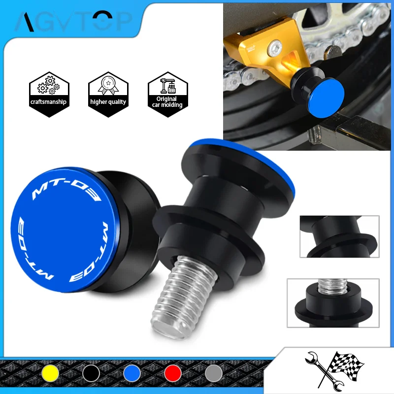 

6MM Swingarm Spools Slider Screws Stand For MT25 2005-2024 MT10 2016-2024 MT03 2005-2024 Motorcycle swing arm stand mt03 mt10