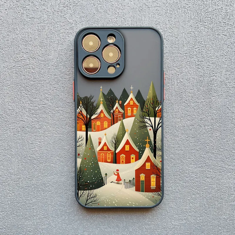 Nachtliche Schneeberg-Wald-Szenerie Handyhülle für iPhone 17 Pro Max 15 14 Pro Max Plus 16 13 12 Mini 11 Pro Max XR XS X Schutzhüllen – Detail 7