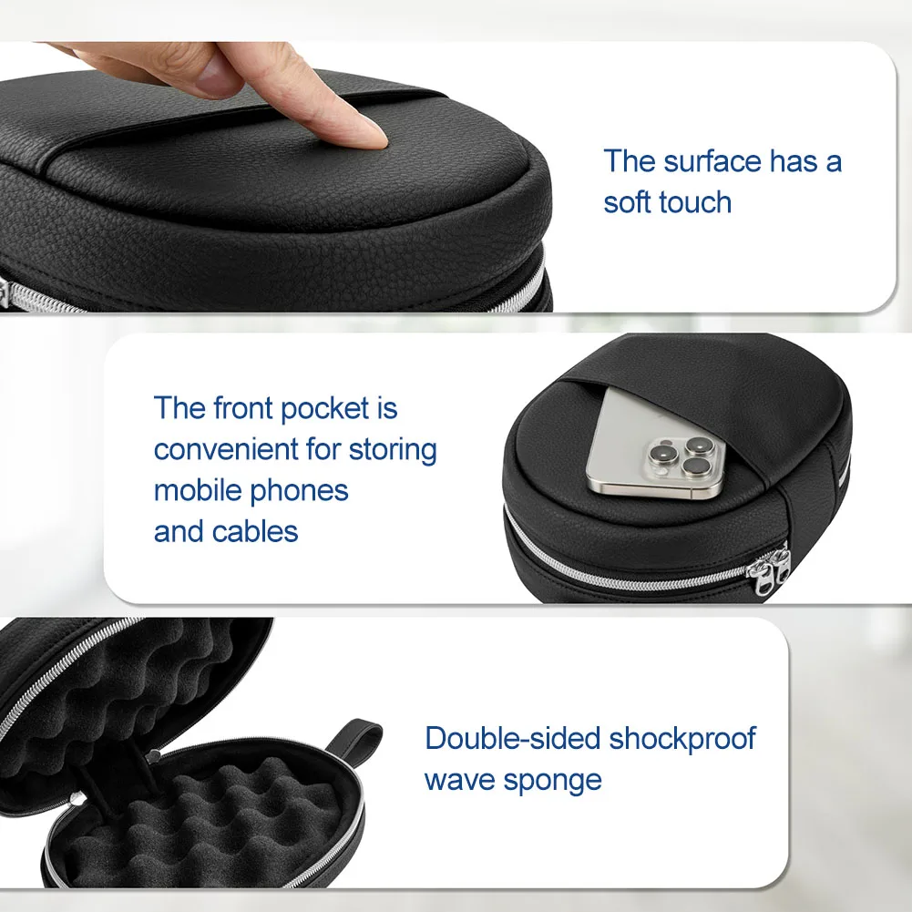 Headphone Case For Bose QC Ultra/QC35 QC25 Hard Carrying Bag PU Earphone Storage Bag Travel Earphone Protective Case Sleeve
