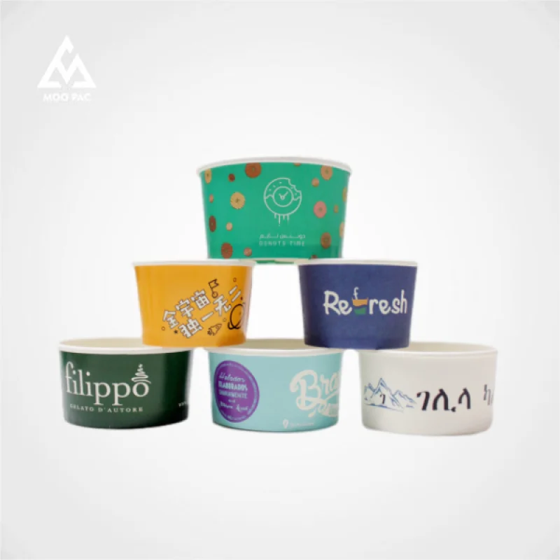 10 00piece.Custom.Wholesales 3oz 4oz 5oz 6oz 7oz 8oz 12oz 16oz Custom Paper Cup With Lid Yogurt Cup