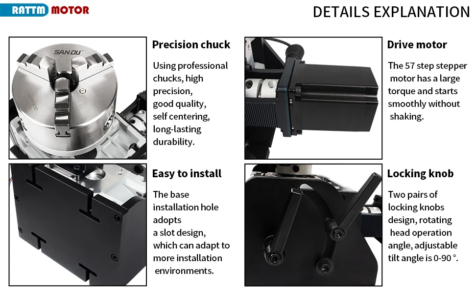 Cabezal de índice divisorio CNC, control de velocidad, posicionador de mesa giratoria, brazo mecánico, soldadura por arco de argón, soldadura de costura láser