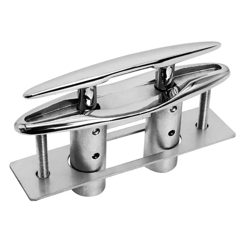 Boat Cleat With Pull Up Mechanism, Retractable Flush Mount Boat Cleat, Backing Plate For Marine Yacht Dock