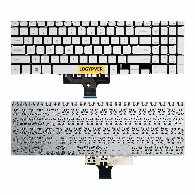 Teclado de EE. UU. Para Samsung NP350XAA 350XAA 35X0AA 351XAA NT550XAA 550XAA 550iba 550XBE 350XBE 560XBE NP550XTA, inglés, negro, blanco