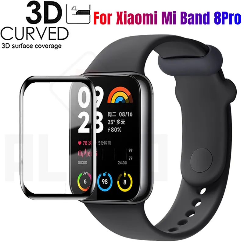 3D Curved Screen Protector For Xiaomi Mi Band 8 Pro Protective Glass Film For Xiaomi mi band 8 pro Film Not Glass