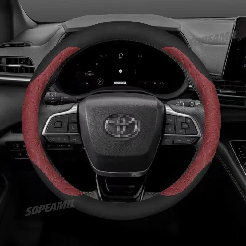 

Anti-slip Microfiber leather car suede steering wheel cover for Toyota Camry CHR RAV4 Yaris Auris Land Cruiser Prado Corolla 86