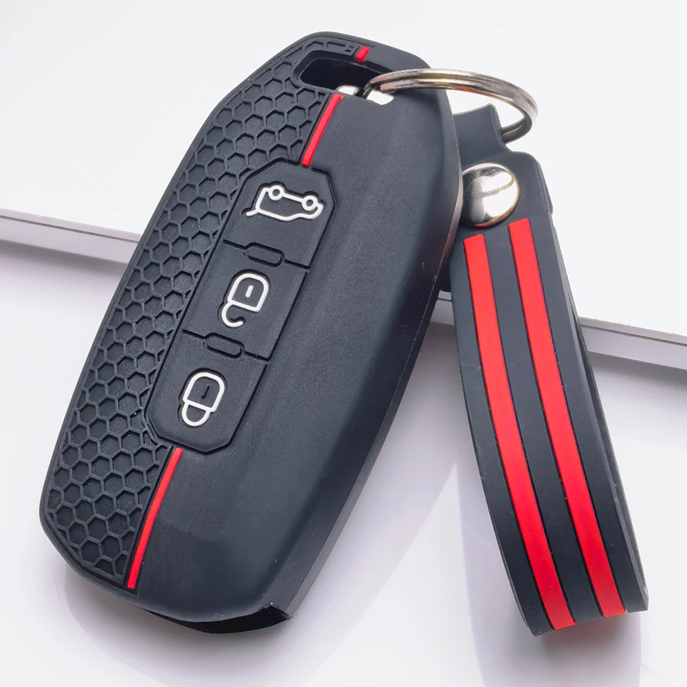 Key Cover for Ford Ranger Focus Kuga Transit Key Shell Sport Accent Design Racing Stripe Style Secure Keychain Holder