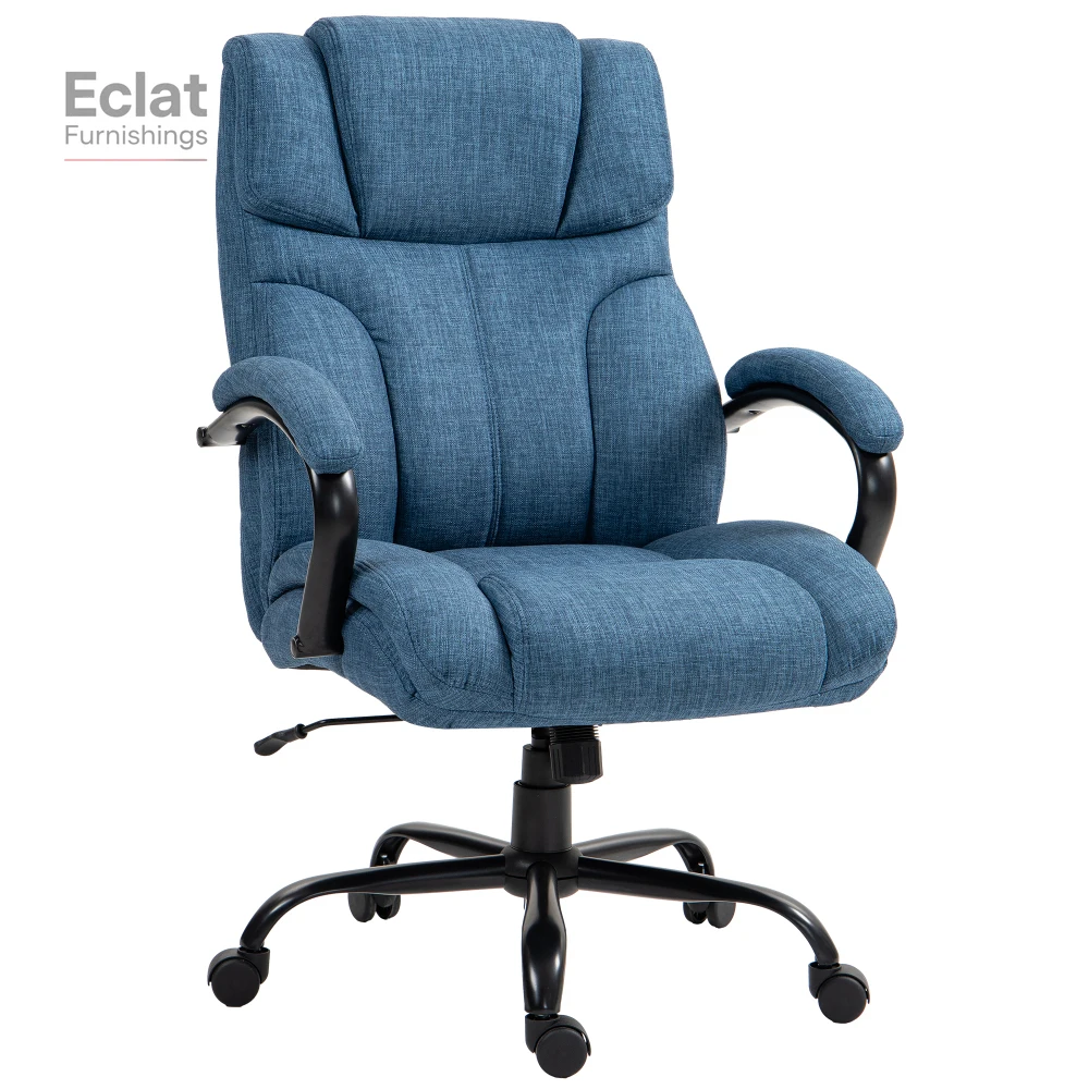 

500lbs Big and Tall Office Chair with Wide Seat, Executive Computer Chair with Adjustable Height,Swivel Wheels and Linen Finish,