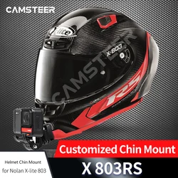 Nolan X-lite X803rs Helmet Custom Aluminium Chin Mount for GoPro Hero12 11 10 9 DJI Action5pro 4 3 Insta360 X4 X3 Ace pro Camera