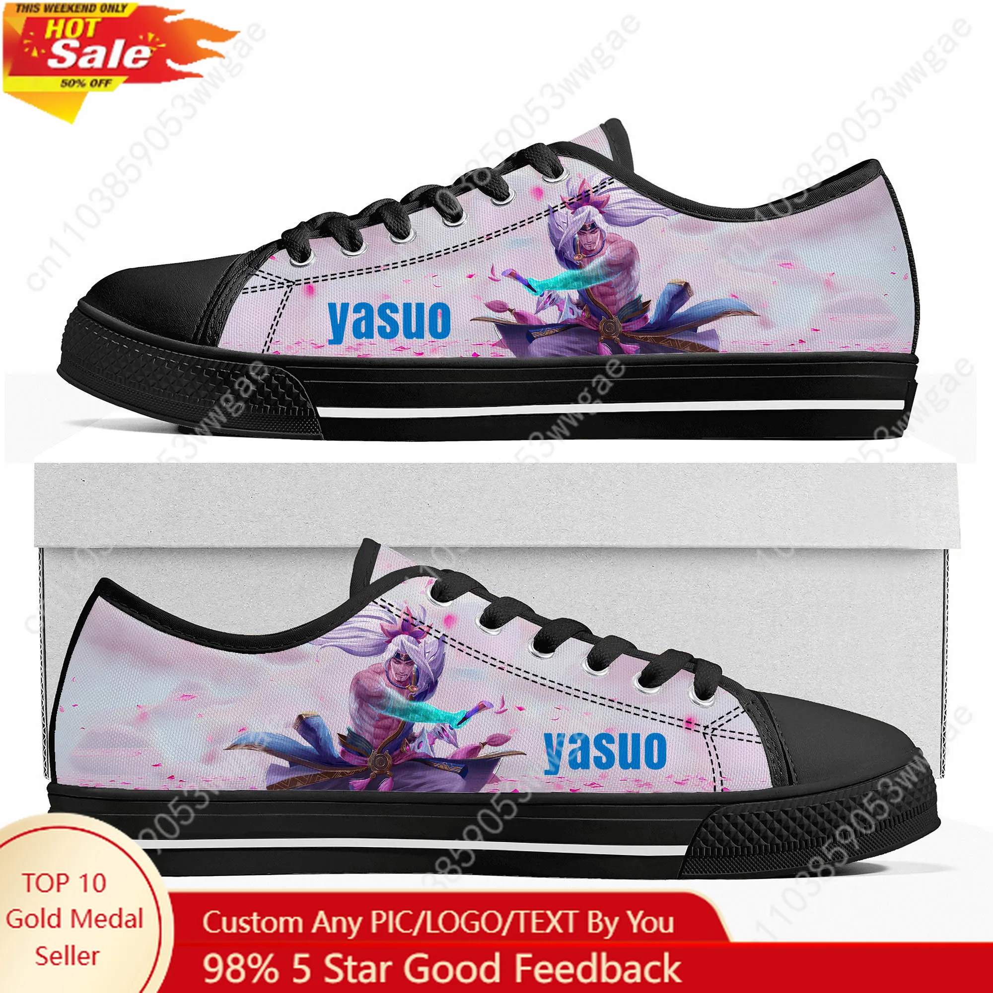 

Yasuo Low Top Sneakers Mens Womens Teenagers Canvas Sneaker High Quality Comfortable Fashion Casual Couple Shoe Customized Shoes
