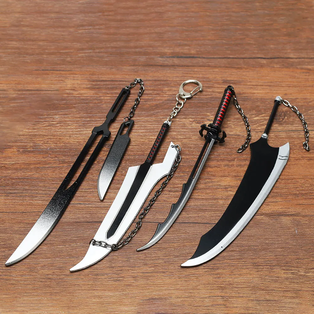 Llaveros de Anime BLEACH: Thousand-Year Blood War, Colgante de Kurosaki Ichigo Zangetsu, Llavero para Hombre, Regalos de Joyería Geniales