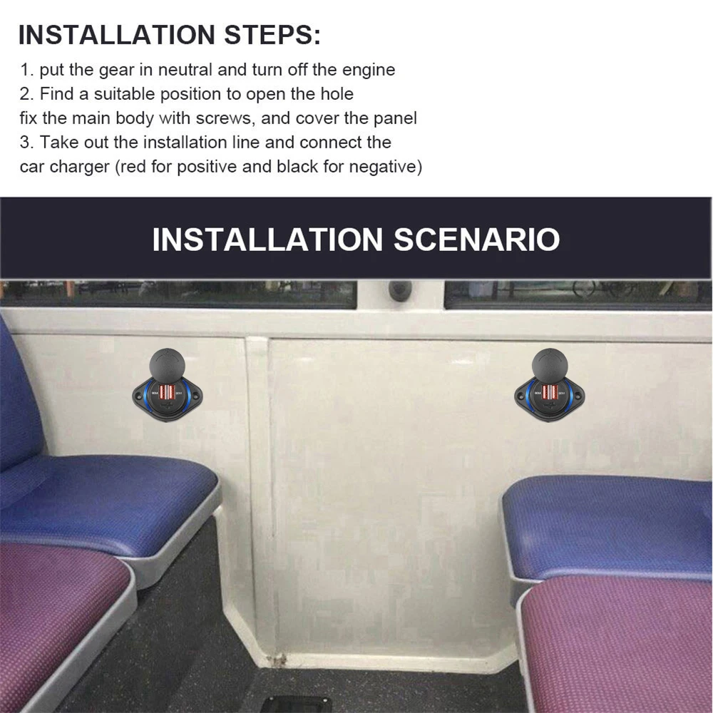 USB-розетка для быстрой зарядки 3,0, 12 В/24 В