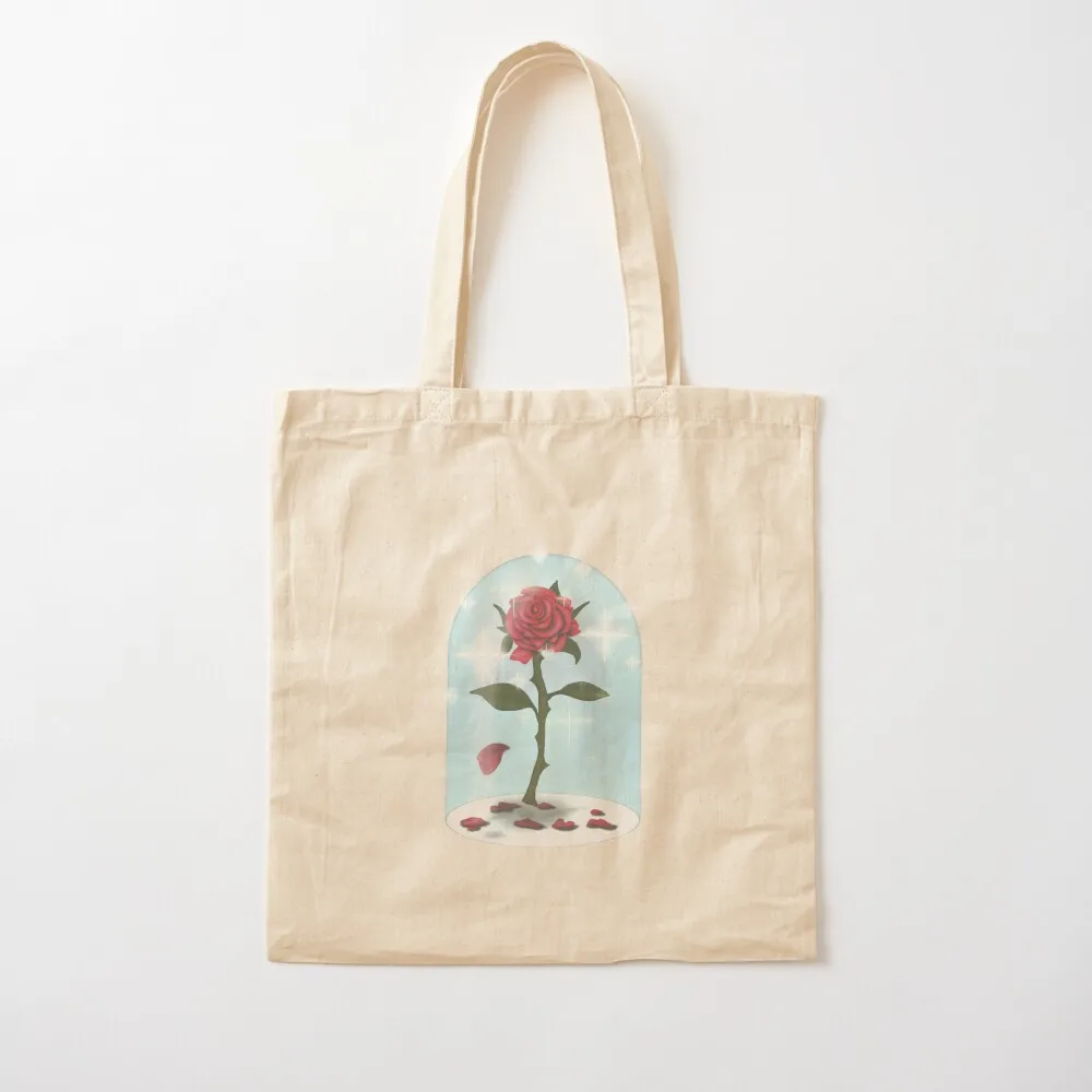 Enchanted Rose - Single Rose Encased Tote Bag foldable reusable bag Gift bags