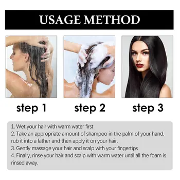 EELHOE Šampon na barvení vlasů Polygonum Multiflorum Rychlé barvení vlasů Šampon zakrývá šediny Bylinná složka Bílá až černá pro ženy a muže 12 nejlepší prodej šampon na vlasy v kině - №3