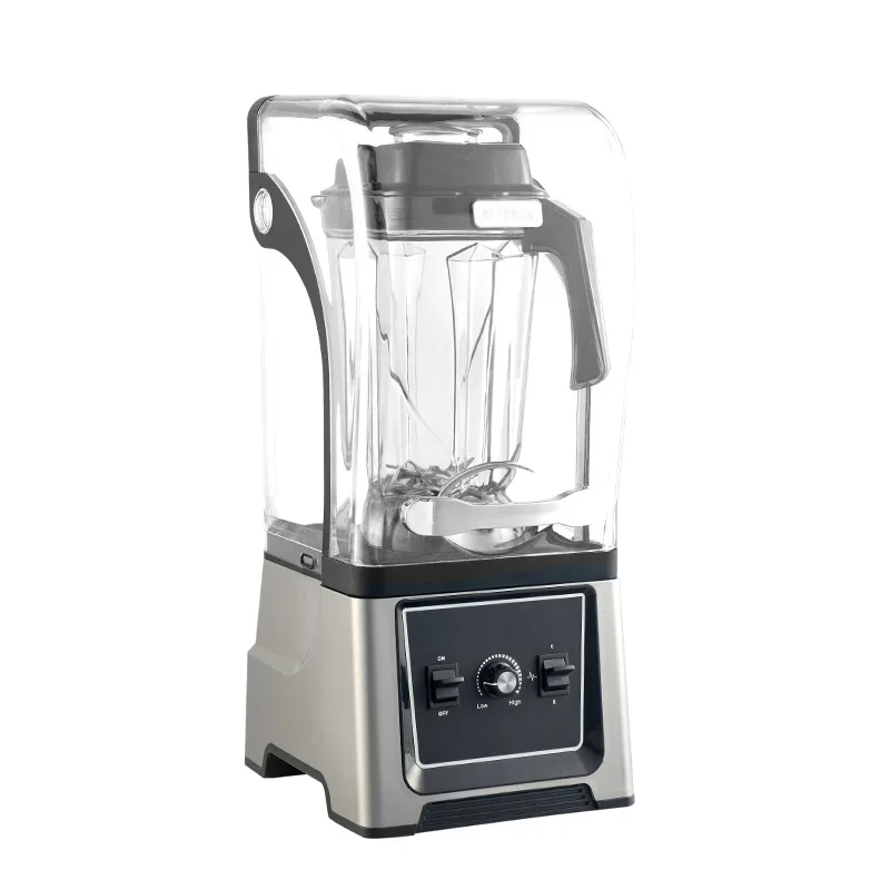 Licuadora eléctrica comercial multifunción con cuchillas de acero inoxidable de 6 capas con cubierta de sonido, licuadora grande resistente
