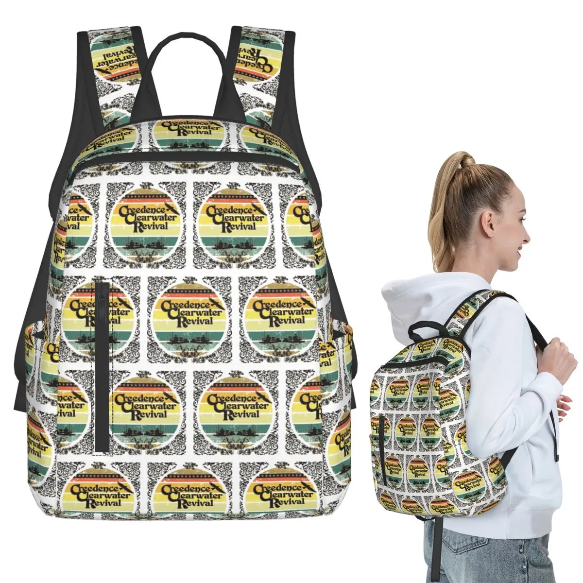

Creedence Clearwater Revival Riverboats Backpack Student BookBag Kids School Bag Laptop Shoulder Bags Boys Girls