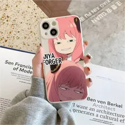 SPY X FAMILY Anime Phone Case For iPhone 11 12 13 14 15 Pro Max Plus Mini 7 8 SE X XS XR Clear Soft TPU Case Yor Anya