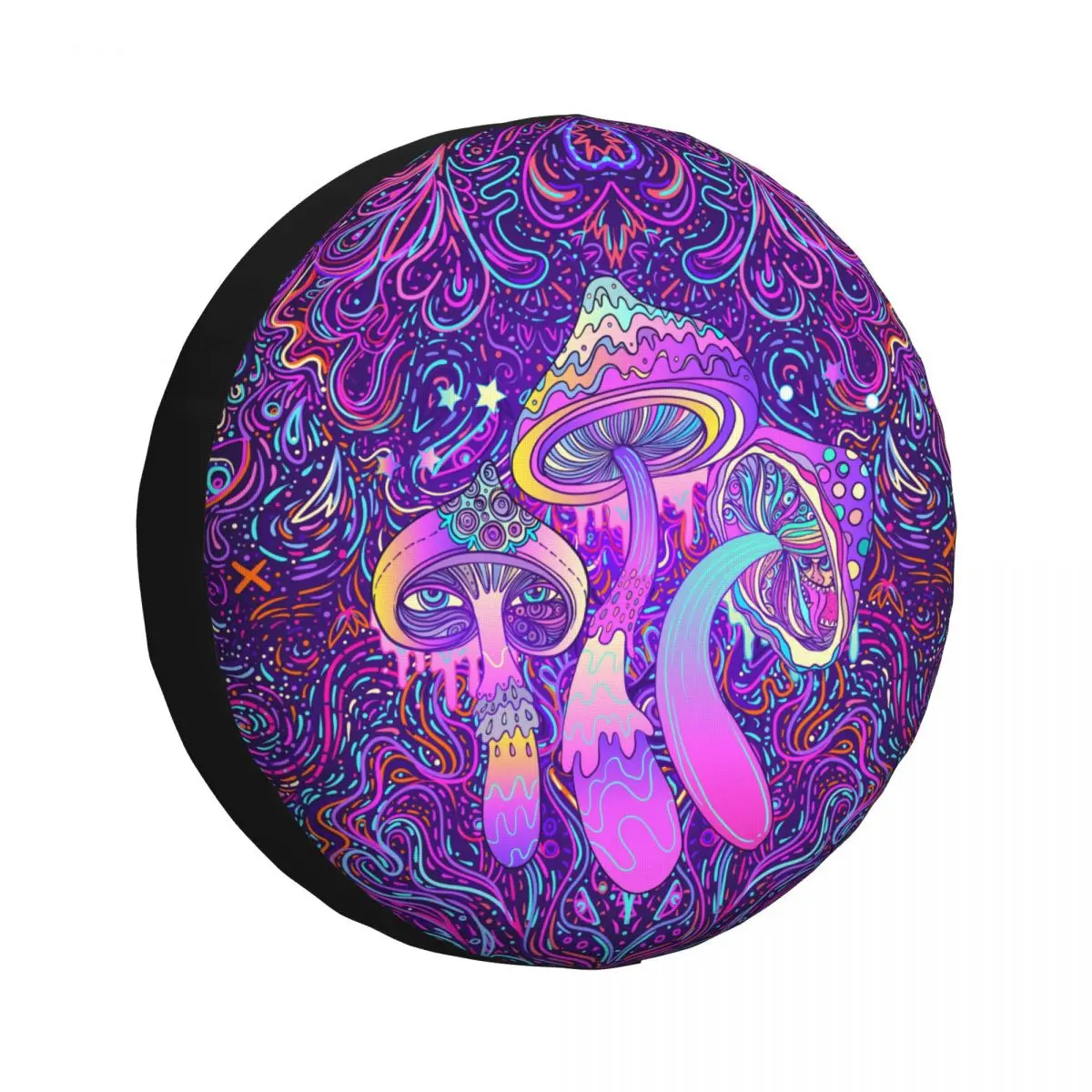 Purple Shiny Mushroom Spare Tire Cover for Jeep Pajero SUV RV Car Wheel Protectors Accessories 14