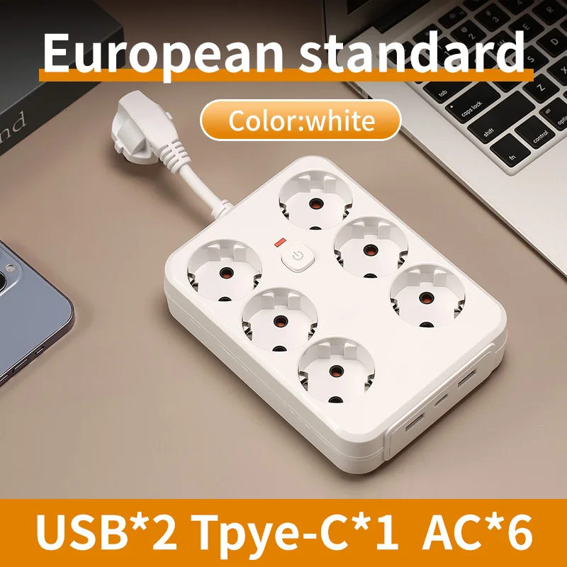 

Многорозеточный сетевой фильтр с удлинителем, USB-портами, защитой от перенапряжения и индивидуальными выключателями (евровилка)