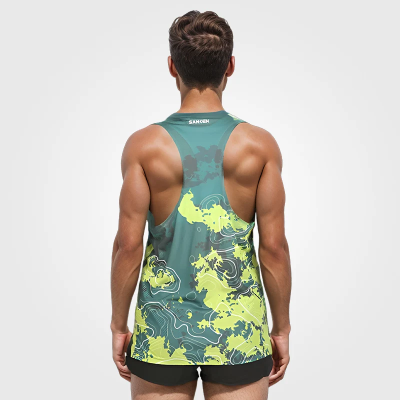 

Sanken Running Outdoor Vest Qui Dry Breathable Thin ex Sl Glued Sports Cetition Vest Youth Summer Sportswear
