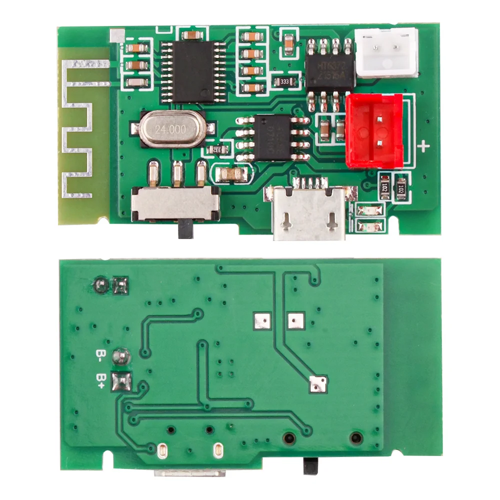 Mono Bluetooth Amplifier Board 3.7V 3W 4Ω With Li-ion Battery Charging Micro USB and Type-C Ports Suitable for Bluetooth Audio