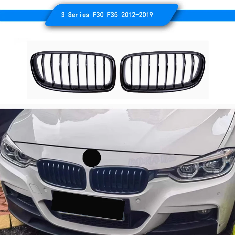 1 Slat style Grill Fit for BMW 3 series F30 F35 2012-2019 Gloosy Black or M Color Front Grill 3 series F30 F35 2012-2019