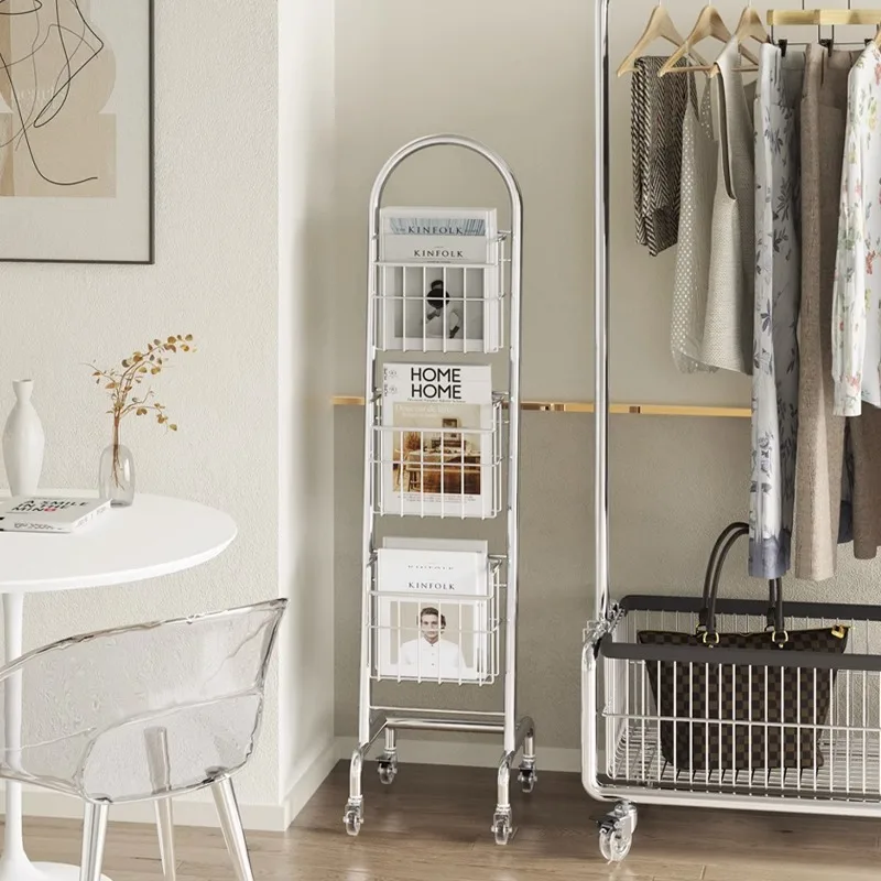 Newspaper Rack Publicity Materials Rack Display Rack Floor Magazine Book Iron Newspaper