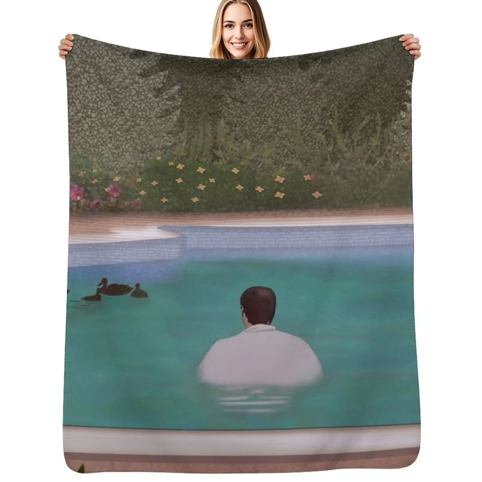 

Him, with those ducks.. Throw Blanket All Weather Soft Throw Blanket for Sofa