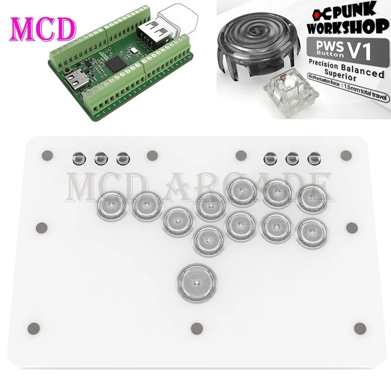 PUNK WORKSHOP minibox 16ボタンtypeB MINI BOX レバーレスコントローラー（ボタンレイアウトB/D） – PUNK