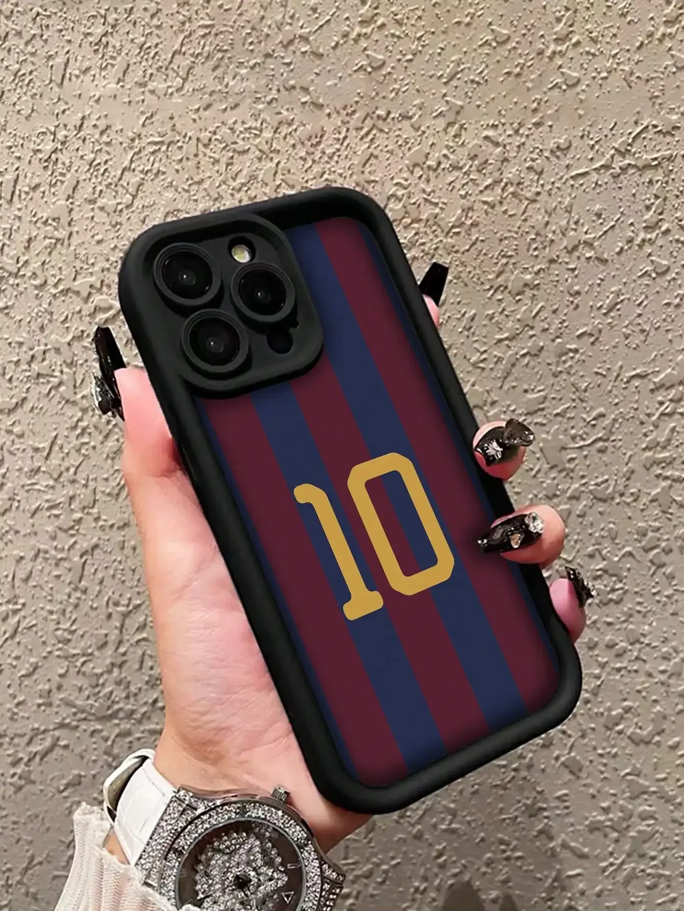 Funda protectora Simple para teléfono número 10 de estrella de fútbol para Iphone 15 14 Promax 13 12 11 Pro 7 8 Plus XR XS MAX